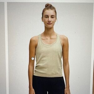 Lululemon Swiftly Tech Racerback 2.0 Race Length Gemweave Butter Cream/ SheerOak